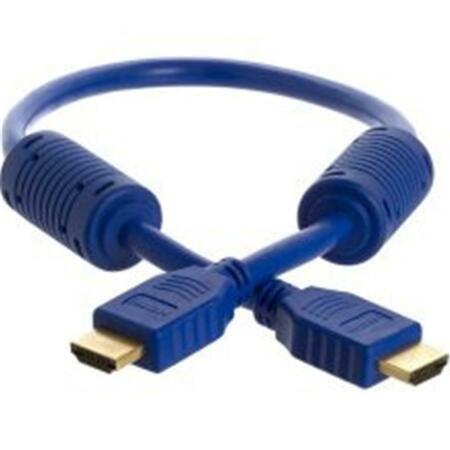 CMPLE 28AWG HDMI Cable with Ferrite Cores - Blue - 1.5FT 970-N